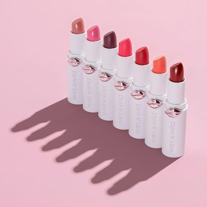 wet n wild Mega Last High-Shine Lipstick Lip Color, Infused with Seed Oils For a Nourishing High-Shine, Buildable & Blendable Creamy Color, Cruelty-Free & Vegan - Pinky Ring