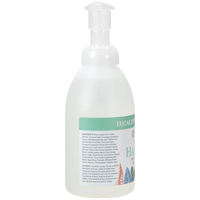 Ginger Lily Farms Botanicals All-Purpose Foaming Hand Soap Refill, 100% Vegan & Cruelty-Free, Eucalyptus Tranquility Scent, 20 Fl Oz (Pack of 8)
