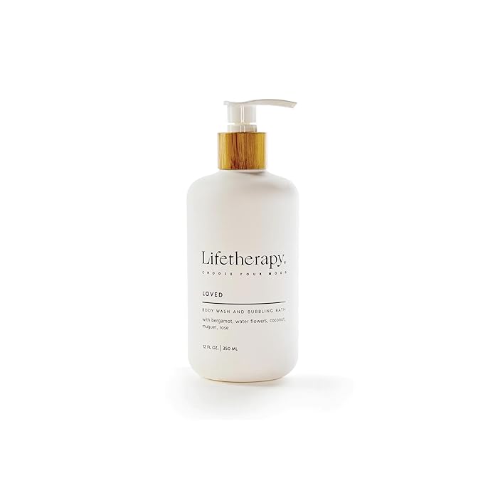 Lifetherapy 3-in-1 Body Wash, Bubble Bath & Hand Wash – Loved | Clean, Skin-Loving Formula | Vegan & Gluten Free | Nourishing & Revitalizing | Free From Parabens, Sulfates & Phthalates 12oz