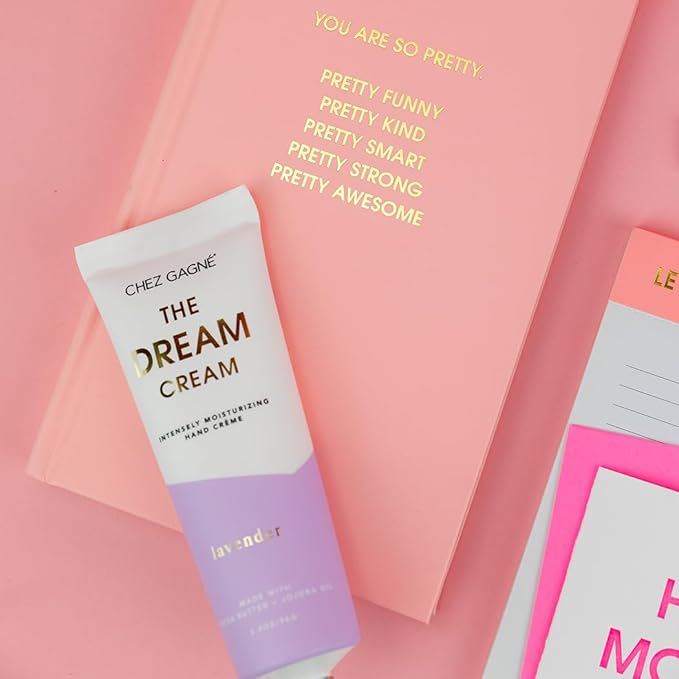 Vegan Hand Cream for Dry Hands - The Dream Cream - Lavender 3.4oz Non-Greasy Moisturizing Hand Lotion - Made in California - Paraben, Sulfate & Phthalate Free - Relaxing Self Care Gift