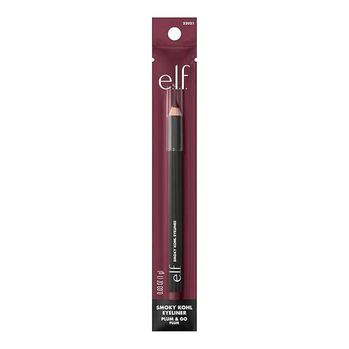 e.l.f. Smoky Kohl Eyeliner, Eye Pencil For Creating Long-Lasting, Bold, High-Pigmented Makeup Looks, Vegan & Cruelty-Free, Plum & Go