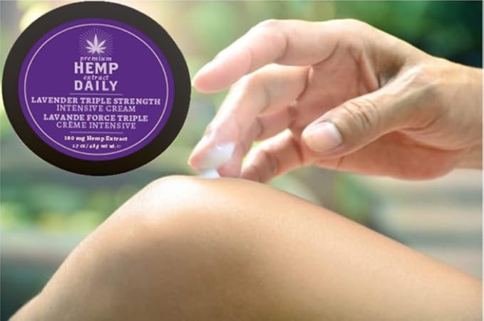 Premium Hemp Extract Daily Triple Cream - Menthol, Argan, Jojoba, Rosehips - Lightweight, Fast-Absorbing Moisturizing Topical Lotion with Essential Oils - 1.7 Ounces (Lavender, Pack of 1)