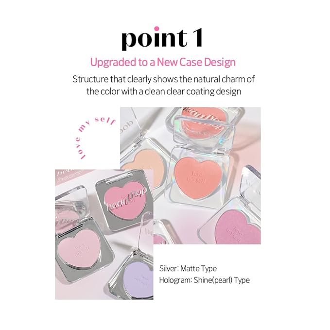 ETUDE Heart Pop Blush, Luminous Pink Beige Cheek Color, Natural Highlight & Glossy Finish, Compact 0.2 oz – Aurora Chandelier