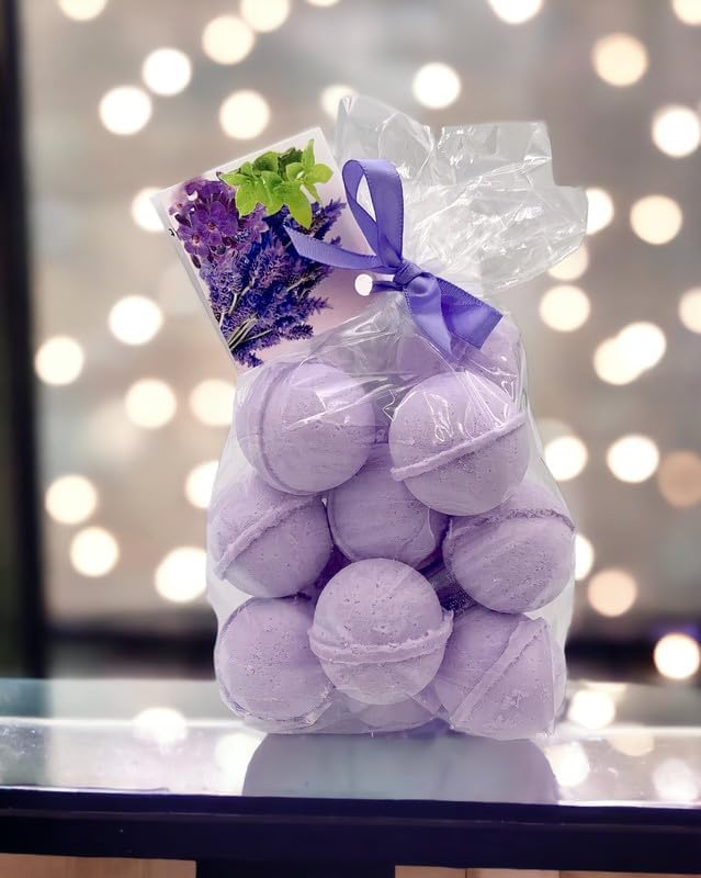 Bath Bombs 14 Set 1 oz/ea, USA Handmade, Quality Bath Fizzies | Essential Oils Aromatheraphy | Moisturizing Shea & Coco Butter | Natural and Organic, Vegan & Cruelty-Free - Amber Patchouli