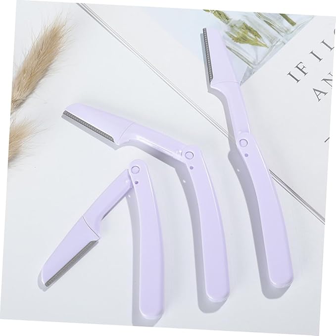 6pcs Eyebrow Trimmer Set Stainless Steel Scissors Comb Men Beauty Tool Kit Portable Razor for Brows