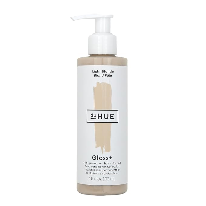 dpHUE Gloss+, Light Blonde - 6.5 oz (8-12 Applications) - Semi-Permanent Hair Color & Conditioner - Lasts Up to Eight Washes - Paraben, SLS & SLES Sulfate Free - Vegan, Leaping Bunny Certified