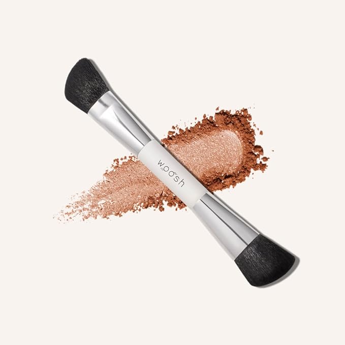 The Essential Brush Set | 4 dual-ended brushes, soft vegan bristles, travel friendly, Woosh Beauty