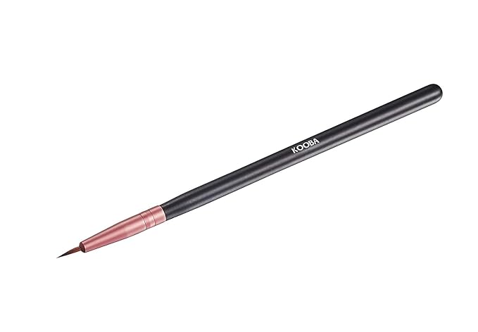 OWLFAVO Makeup Fine Point Eyeliner Kabuki Brush - Portable Eye Powder Foundation Brush, Beauty Cosmetic Tool for Professional and Travel