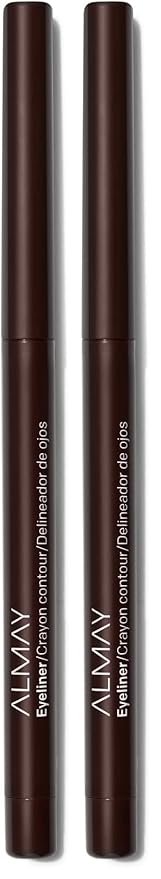 Almay All-Day Eyeliner Pencil,Hypoallergenic,Cruelty-Free,Oil-Free,Fragrance-Free,Ophthalmologist Tested,Long Wearing and Water Resistant (Packaging May Vary),209 Black Raisin,0.01 oz,(Pack of 2)