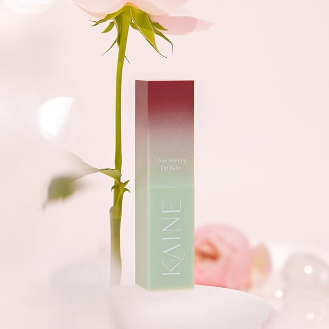 KAINE Glow Melting Lip Balm(RosyPlum) – Vegan Hydrating Lip Balm with Natural Shine, Moisturizing & Nourishing Formula, Soft & Melting Textur 3.4g / 0.13 fl oz
