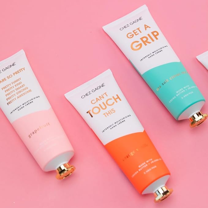 Vegan Hand Cream for Dry Hands - Get A Grip - Sea Salt Citrus and Neroli 3.4oz Non-Greasy Moisturizing Hand Lotion - Made in California - Paraben, Sulfate & Phthalate Free - Luxury Clean Beauty Gift