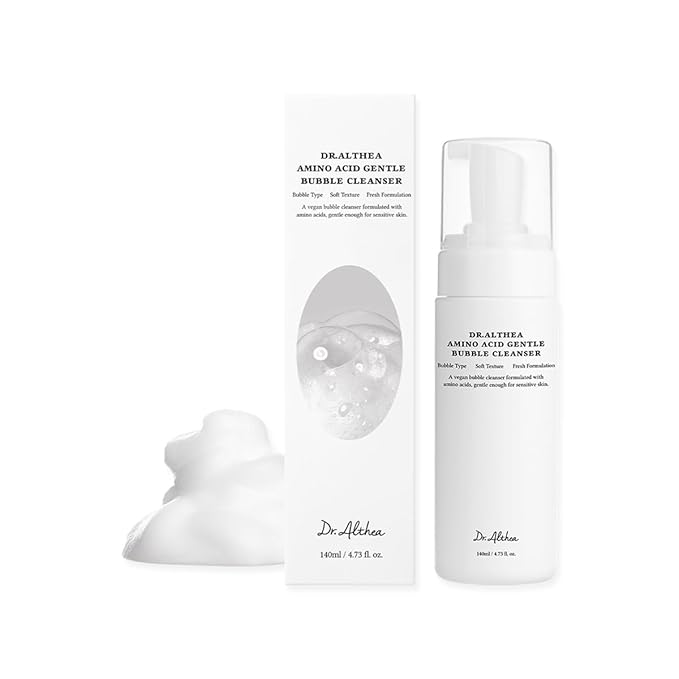 Dr.Althea Amino Acid Gentle Bubble Cleanser | Foam Cleanser | Daily Gentle Face Wash for Sensitive Skin | Vegan Korean Skin Care | 4.73 fl oz