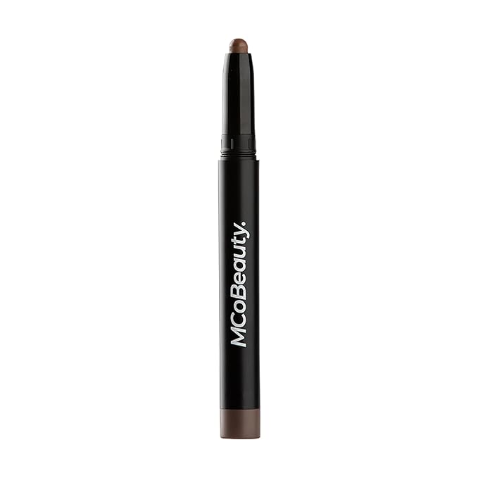 MCoBeauty Eyeshadow Stick - Chocolate - Creamy Matte Eye Crayon with Built-In Sharpener - Multi-Use Cream Eye Shadow Stick & Eyeliner, Highly Pigmented Blendable Vegan Eye Makeup