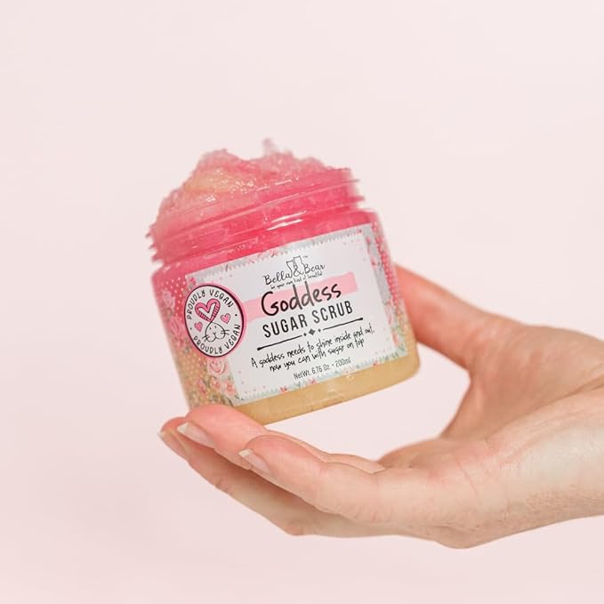Bella & Bear Goddess Valentines Love Yourself Ritual – Whipped Soap, Body Scrub & Body Butter Set, Tropical Scent, Vegan & Cruelty-Free Self Care Gift for Women