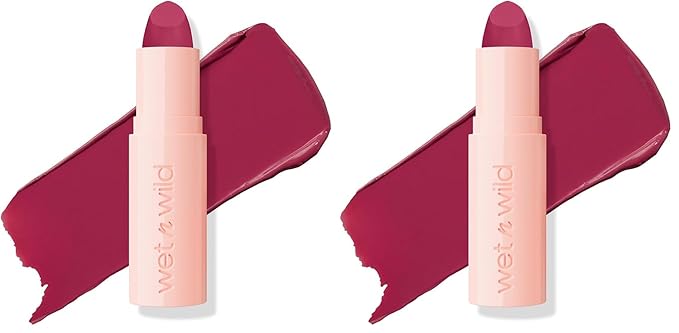 wet n wild Mega Last Lip Color, Satin Finish, Berried Life | Rich Creamy | Vitamin E | Argan Oil | Vegan