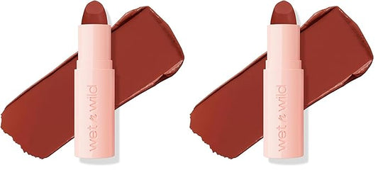 wet n wild Mega Last Rich Satin Lip Color, Rich Creamy Color with Satin Finish, Infused with Vitamin E & Moisturizing Argan Oil, Lightweight, Silky-Smooth, Vegan & Cruelty-Free - Brandy Kiss