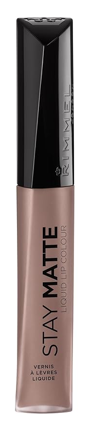 Rimmel London Stay Matte Liquid Lip Color with Full Coverage Kiss-Proof Waterproof Matte Lipstick Formula that Lasts 12 Hours - 230 Lethal Kiss, .21oz