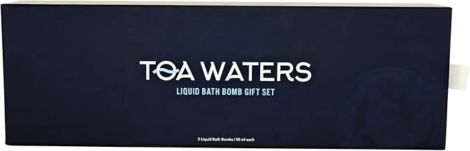 TOA Waters Liquid Bath Bomb Gift Set – 5 Pack Vegan Organic Bath Bombs, Hydrating Sulfate-Free Formula with Bold Scents – Clean Self-Care Gift for Women & Men, Made in USA