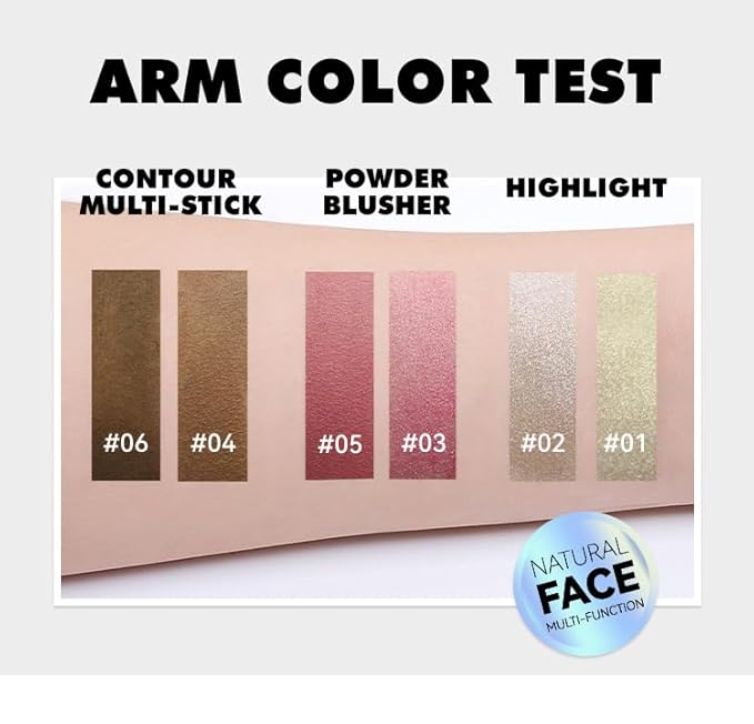 Natural Blush Stick for Cheeks & Lips - Creamy, Buildable, Vegan Makeup ，Long-Lasting, Easy Blend, Travel-Friendly (03)
