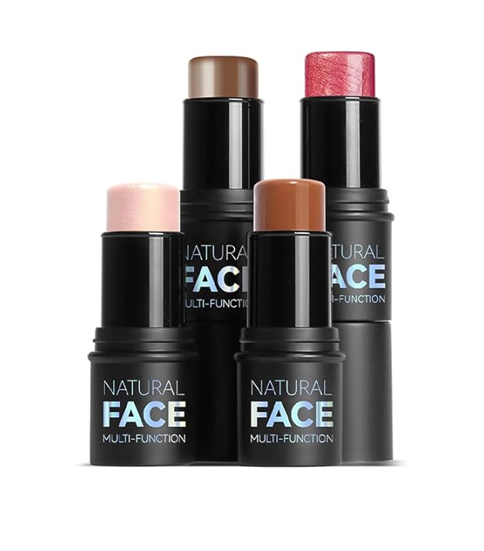 Natural Blush Stick for Cheeks & Lips - Creamy, Buildable, Vegan Makeup ，Long-Lasting, Easy Blend, Travel-Friendly (01)