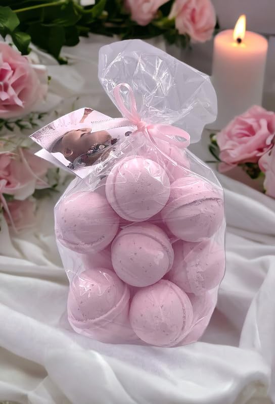 Bath Bombs Set of 14 Bombs 1 oz/ea, USA Handmade Bath Fizzies, Shea & Coco Butter | Working Great for Dry Skin | Natural Ingredients Vegan & Cruelty Free - Love Spell