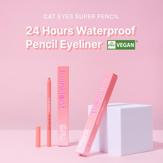 Cat Eyes Super Pencil – Korean & K-Beauty Inspired Vegan Eyeliner | Waterproof, Long-Lasting, Smudge-Proof Makeup for Idol K-pop Looks (Twinkle Gold)