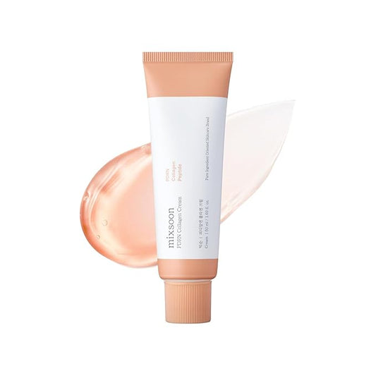 mixsoon PDRN Collagen Cream - Firming, Hydrating and Revitalizing Lightweight Face Gel, Radiance Collagen Peptides, Nourishing Moisturizer for Smooth Skin 50ml / 1.69 fl.oz. Korean Glass Skin Care