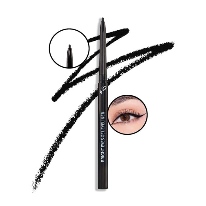 Kaely 1.5mm Skinny Gel Eyeliner Pencil,Black Cat Eye Liner Makeup Pen,Cream Smooth Eyeliner Crayon,delineador de ojos contra el agua,Waterproof Long Lasting 16 Hour Wear,Vegan & Cruelty Free,01