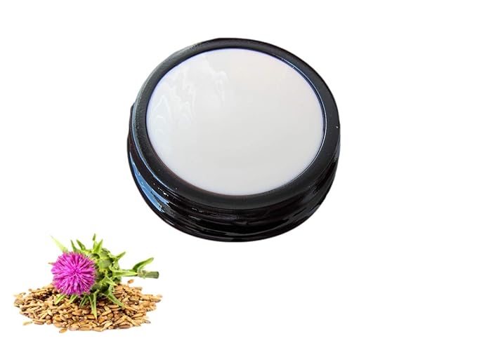 Organic Milk Thistle Lotion | Face and Body Lotion | All Purpose Lotion | All Ages and Skin Types | Vegan | (2 oz glass jar)