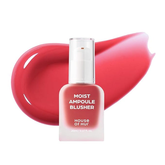 House of Hur Moist Ampoule Blusher with 50% Moisture Essence | Hydrating & Long-Lasting Blush | 0.68fl.oz (9 Shades) (Deep Plum)