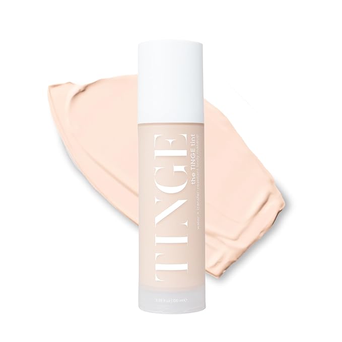 Tinge Body Makeup, Water & Transfer Resistant, Medium Coverage Cream, Lasts Up to 48 Hours, For All Skin Types, Fragrance Free, Vegan, American Made, 3.38 Fl Oz. - Fair Cool