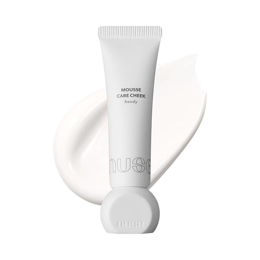 nuse Mousse Care Cheek Handy - Liquid Blush for Cheeks | Soft Color, Glowy Finish, Buildable & Watercolor Effect Blush for Natural Look | Vegan Makeup (00 Up)