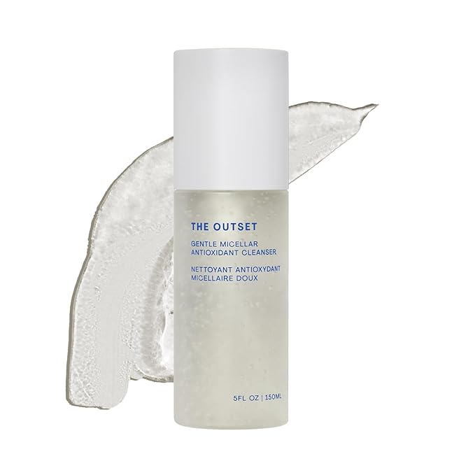 The Outset Micellar Antioxidant Cleanser, Hydrating Gel Face Wash & Makeup Remover, Brightening & Refreshing, Fragrance-Free, Vegan, Gluten-Free Clean Skincare for Sensitive Skin - 5 fl oz