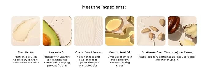Vegan Super Balm Nourishing Lip Balm Set, 6 Flavors, Vegan Formula with Shea Butter and Avocado Oil, 24-Hour Moisturizing, Dermatologist Recommended