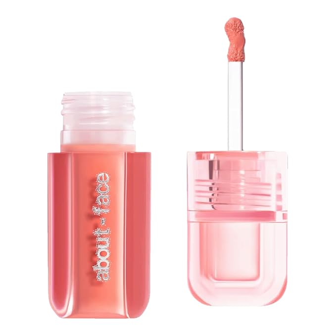 about-face Blush Rush Liquid Blush – Hydrating, Buildable Formula with Jojoba Oil, Hyaluronic Acid, and Squalane – Long-Lasting Dewy Finish – Vegan & Cruelty-Free (Starting Line – Peachy Pink)