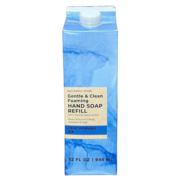 Bath & Body Works Crisp Morning Air Refill Gentle & Clean Foaming Hand Soap, 32 fl. oz. (Crisp Morning Air)