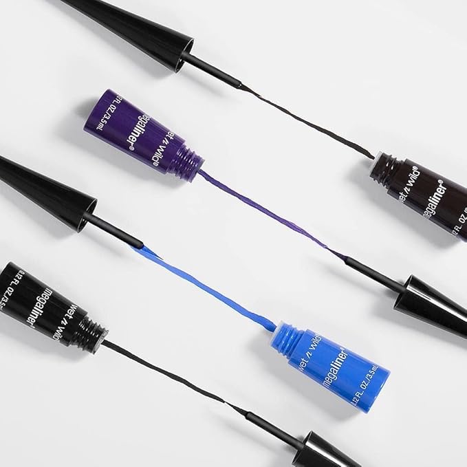 wet n wild MegaLiner Liquid Eyeliner - Voltage Blue (Pack of 2)