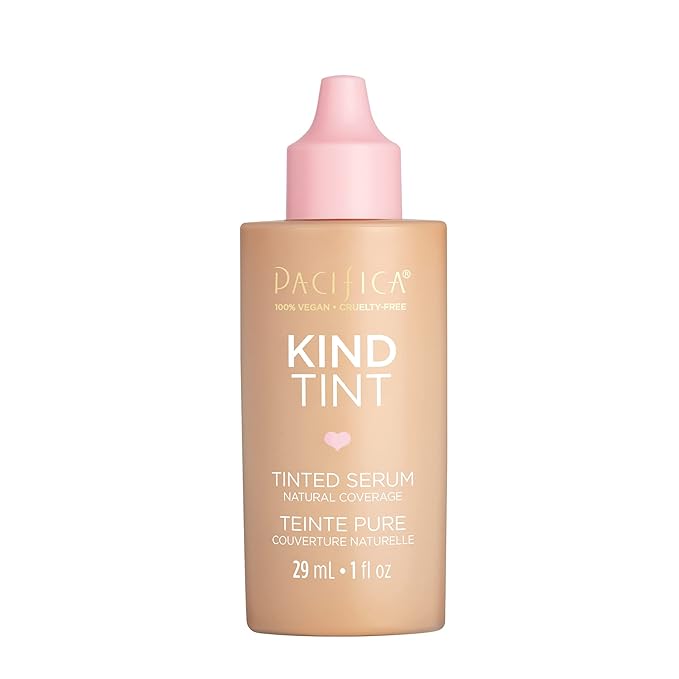 Pacifica Tinted Moisturizer – Kind Tint Serum, Lightweight Hydrating Foundation with Vegan Collagen & Hyaluronic Acid for Dewy Glow, Buildable Coverage, Vegan, 1 fl oz (Shade 17)