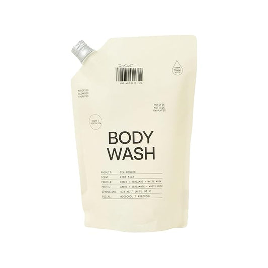DedCool Body Wash Refill | Xtra Milk | Shea Butter, Aloe & Snow Mushroom | Hydrating, Non-Toxic, Vegan | Bergamot, White Musk & Amber | 16 fl oz