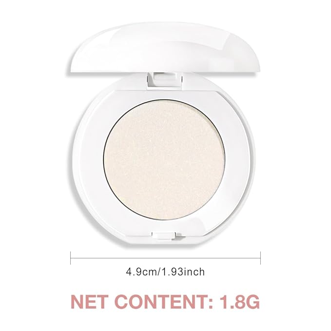 Single Cream Eyeshadow,Diamond White Shimmer Eye shadow Pallette,Long Lasting Glitter Eyeshadow,Soft Shimmer Eye Makeup,Vegan & Cruelty-Free Mini Eye shadow for Brown Blue Green Eyes. 04#