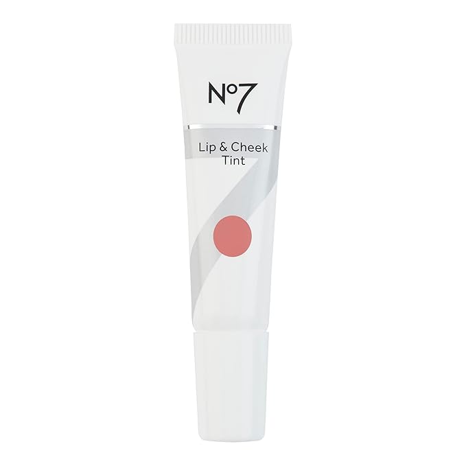 No7 Lip & Cheek Tint - Lightweight Lip and Cheek Stain for Rosy Lips & Natural Face Blush - Multipurpose Face Makeup with a Hydrating, Dewy Finish - Coral Rose (10ml)