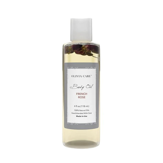Olivia Care Body Oil - Natural Perfume Oil For Women | Hydrating & Moisturizing After Bath Oil - Infused with VITAMIN E, K & Omega Fatty Acids - Reduce Dry Skin (French Rose)