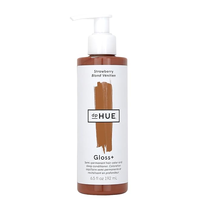 dpHUE Gloss+, Strawberry - 6.5 oz (8-12 Applications) - Semi-Permanent Hair Color & Conditioner - Lasts Up to Eight Washes - Paraben, SLS & SLES Sulfate Free - Vegan, Leaping Bunny Certified