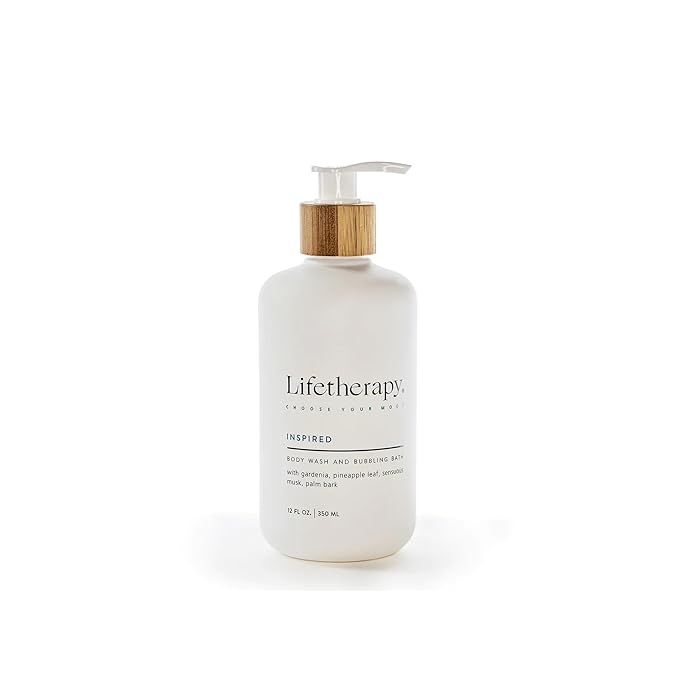 Lifetherapy 3-in-1 Body Wash Bubble Bath & Hand Wash – Inspired | Clean Skin-Loving Formula | Vegan & Gluten Free | Nourishing & Revitalizing | Free From Parabens, Sulfates & Phthalates 12oz