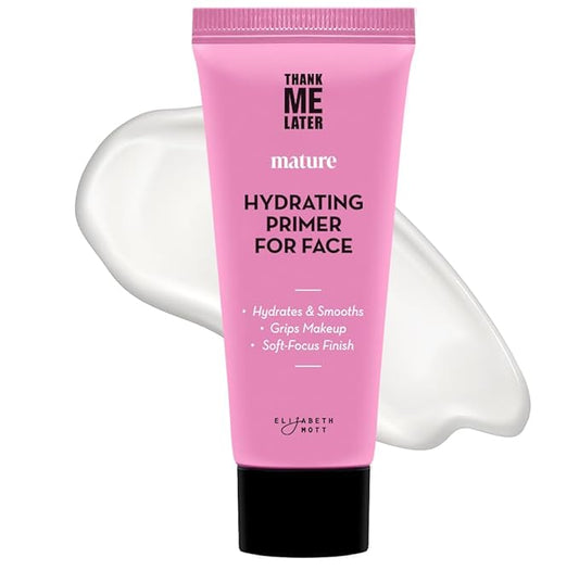 Elizabeth Mott Thank Me Later Glow Enhancer & Primer – Hydrating Natural Glow with Hyaluronic Acid, Niacinamide & Squalane, Sheer Tinted, Cruelty-Free, Fair Sheer Shade, 30g