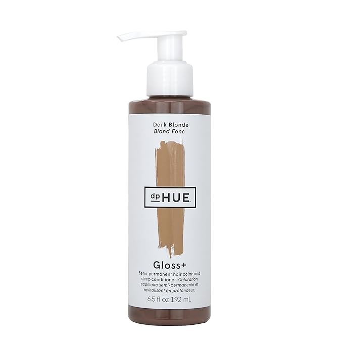 dpHUE Gloss+, Dark Blonde - 6.5 oz (8-12 Applications) - Semi-Permanent Hair Color & Conditioner - Lasts Up to Eight Washes - Paraben, SLS & SLES Sulfate Free - Vegan, Leaping Bunny Certified