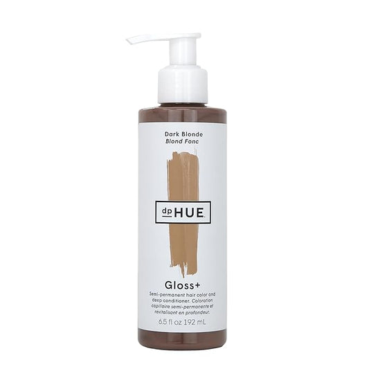 dpHUE Gloss+, Dark Blonde - 6.5 oz (8-12 Applications) - Semi-Permanent Hair Color & Conditioner - Lasts Up to Eight Washes - Paraben, SLS & SLES Sulfate Free - Vegan, Leaping Bunny Certified