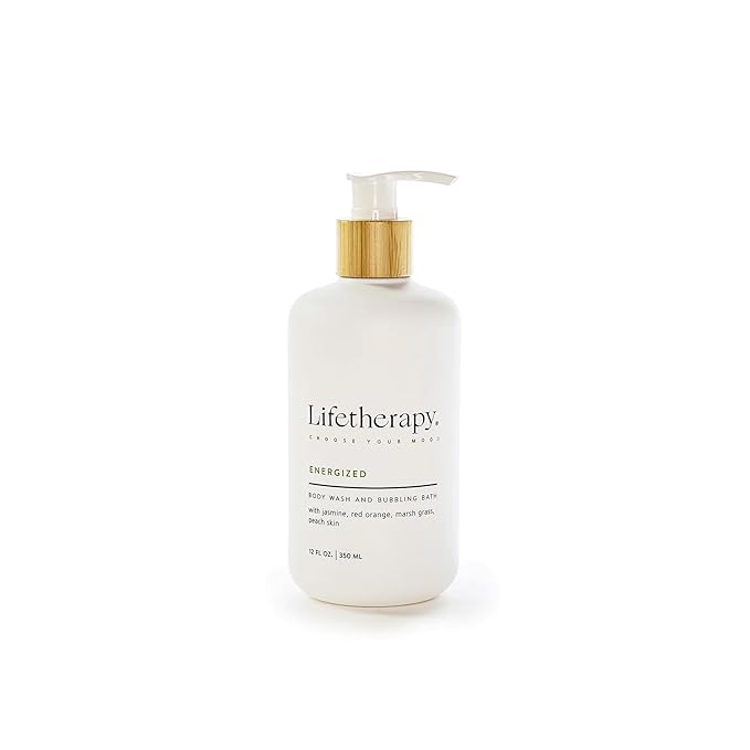 Lifetherapy 3-in-1 Body Wash, Bubble Bath & Hand Wash – Energized | Clean, Skin-Loving Formula | Vegan & Gluten Free | Nourishing & Revitalizing | Free From Parabens, Sulfates & Phthalates12oz.