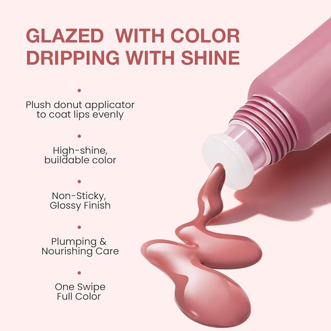 2Pcs Lip Tinted Glowy Balm Hydrating Tinted Lip Serum Lip Gloss, Ultra-Hydrating Natural Vegan Lip Balm, Sheer-Tinted Shine & Hydration, Soothes & Softens Dry Lips Skincare 03+04