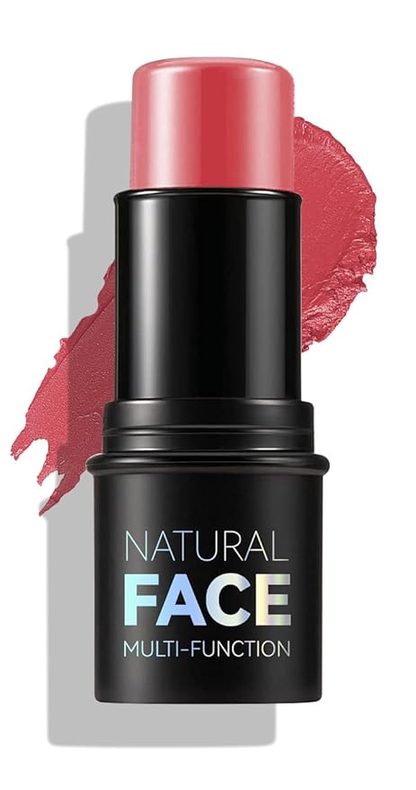 Natural Blush Stick for Cheeks & Lips - Creamy, Buildable, Vegan Makeup ，Long-Lasting, Easy Blend, Travel-Friendly (10)